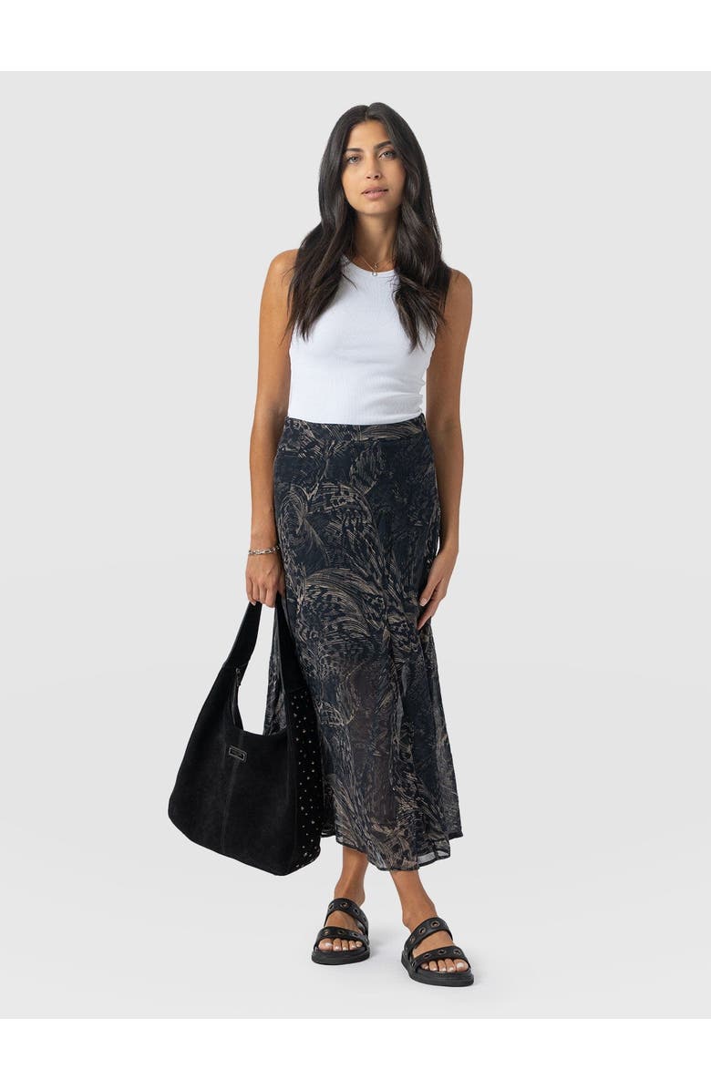 Saint + Sofia Audrey Skirt, Alternate, color, Spot Feather