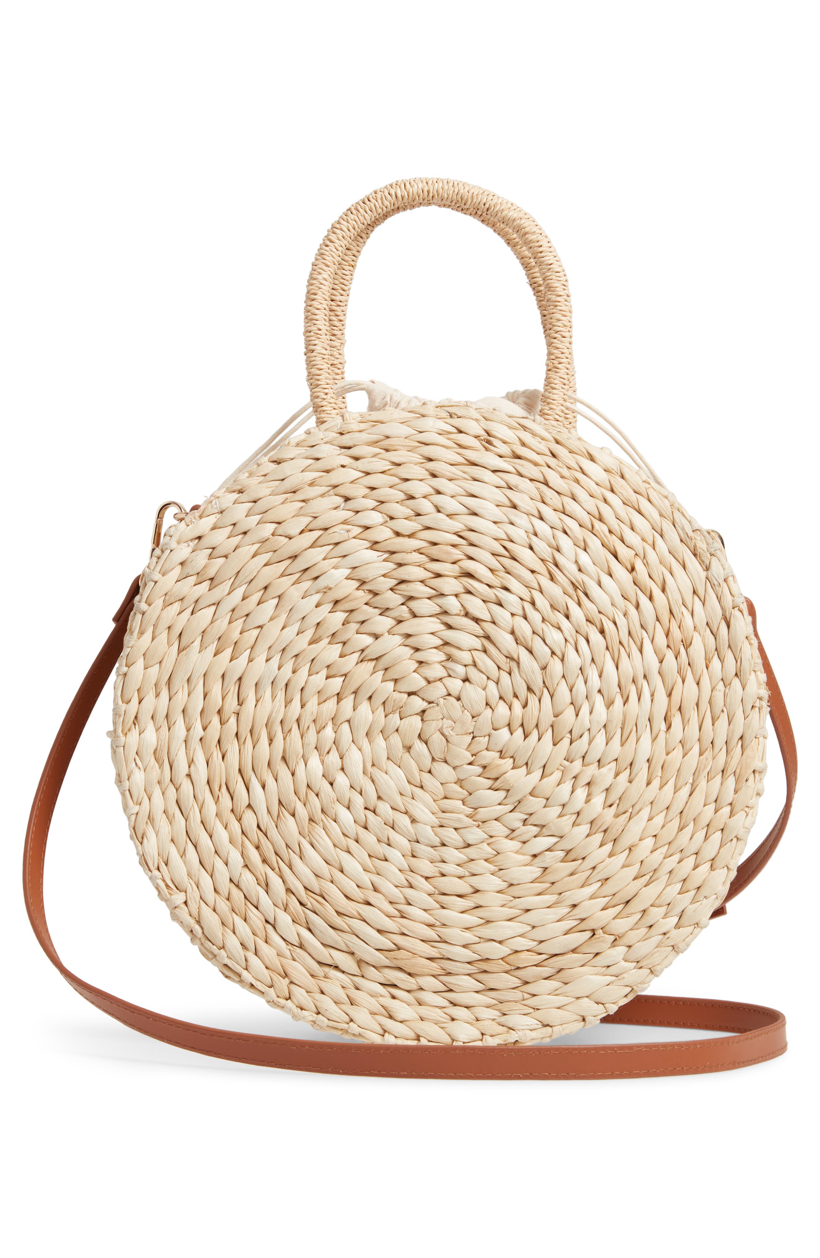 Nordstrom Flamingo Round Satchel, Alternate, color, 