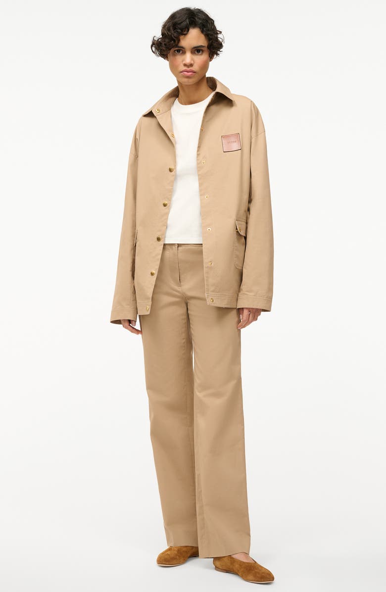 STAUD Estero Stretch Cotton Jacket, Alternate, color,