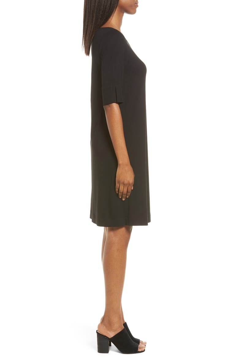 Jersey Shift Dress, Alternate, color, BLACK