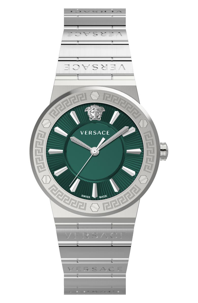 Versace Greca Bracelet Watch, 38mm, Main, color, 