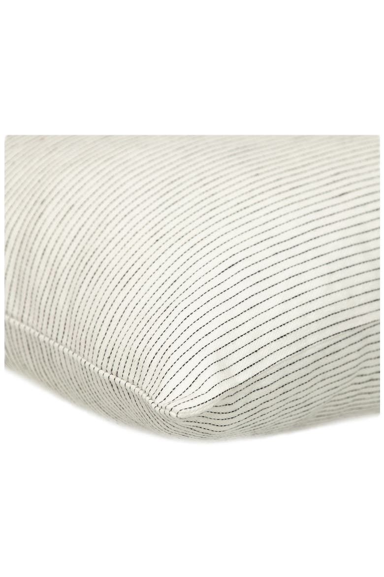 Stripe Textured Cotton Pillow, Alternate, color, WHITE