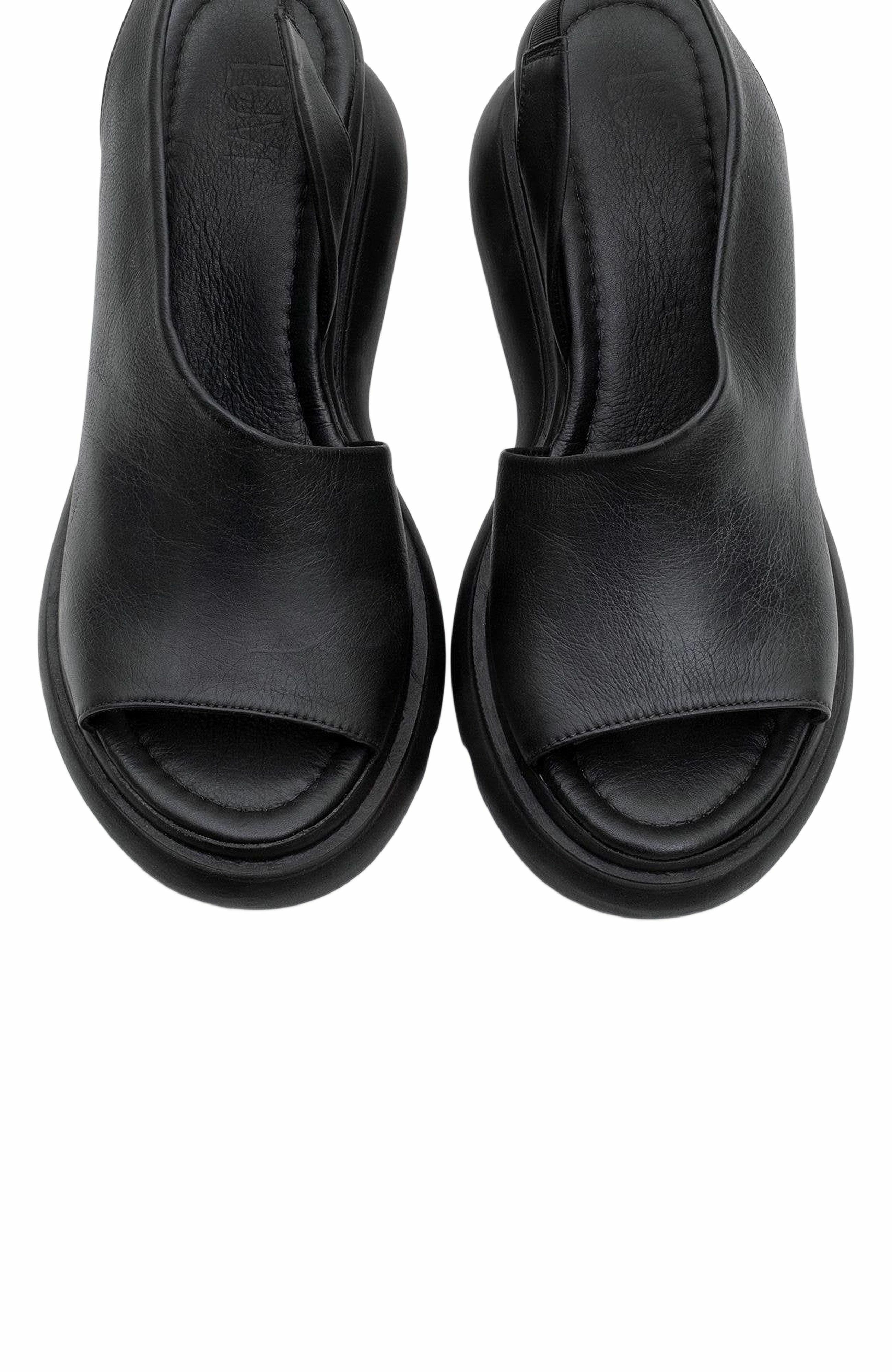 Forever & Always Shoes Agusto Leather Platform Sandal, Alternate, color, Black Leather