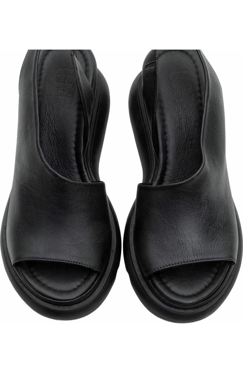 Forever & Always Shoes Agusto Leather Platform Sandal, Alternate, color, Black Leather