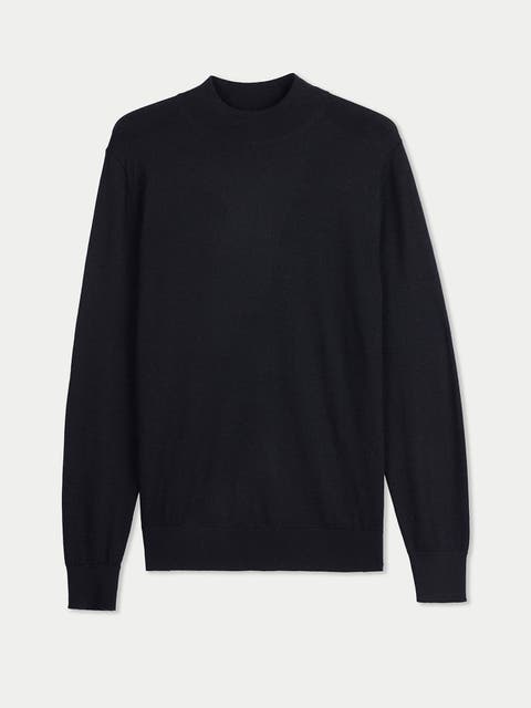 Men Cashmere Silk High Neck Sweater