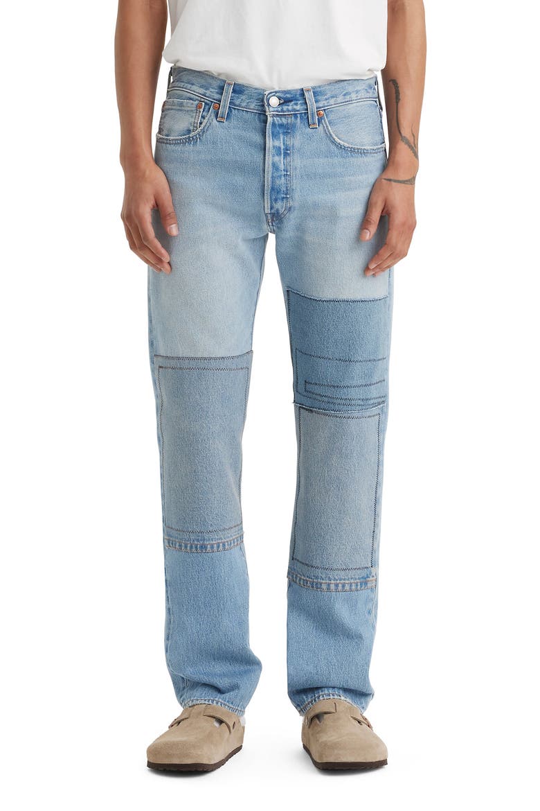 501® Original Patchwork Straight Leg Jeans, Main, color, SUCH A SAINT DX