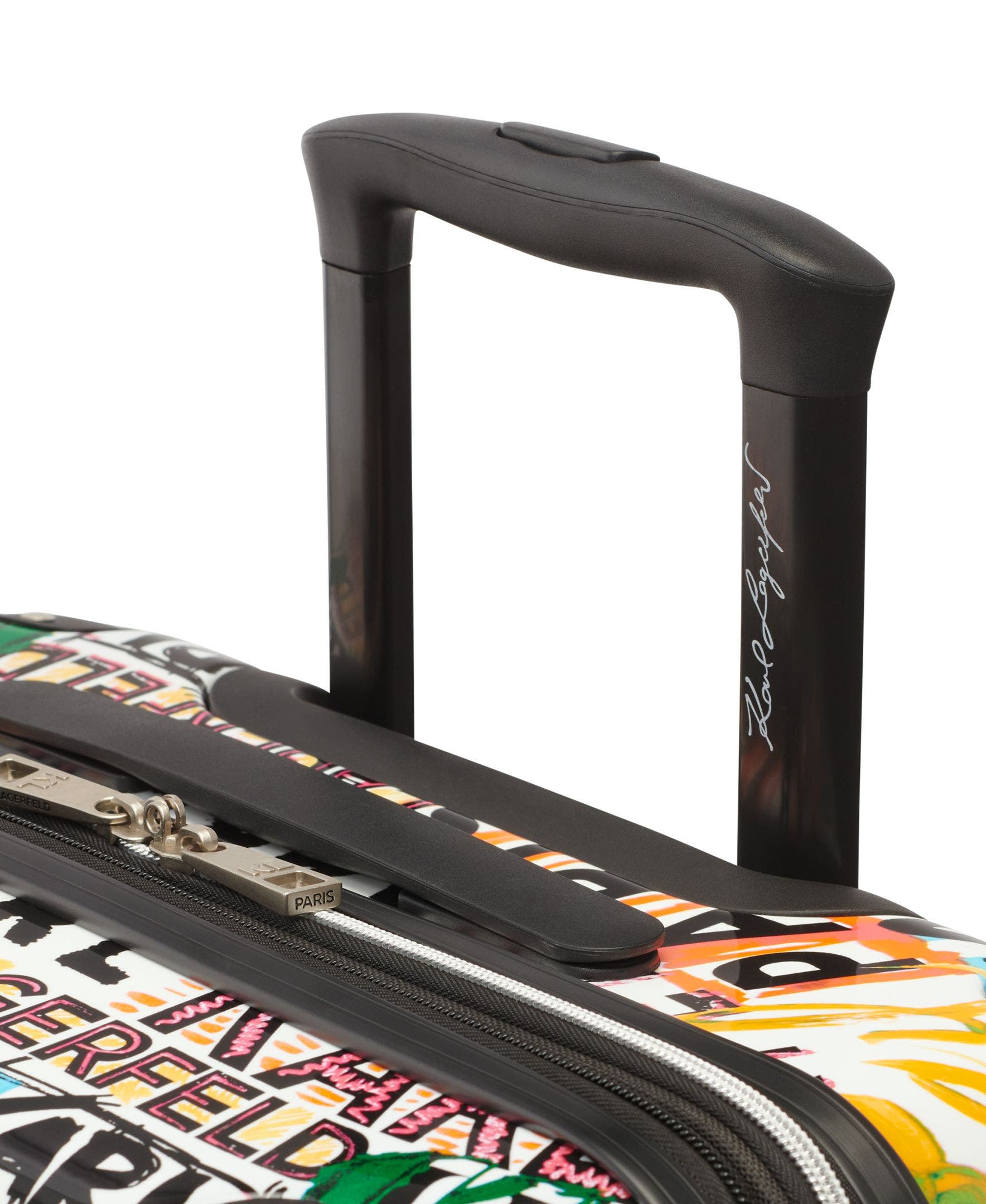 KARL LAGERFELD Logo Explosion Upright Suitcase, Alternate, color, 