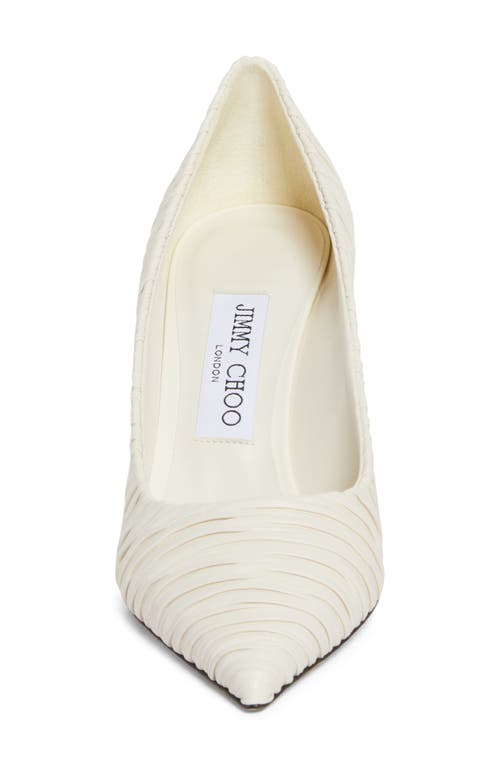 Jimmy Choo Love Ruched Pointed Toe Pump In Latte