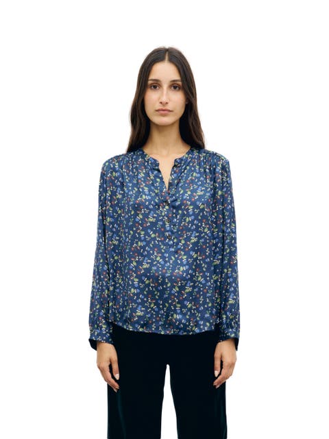 Lolita Printed Satin Blouse