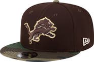 New Era Men's New Era Dark Brown Detroit Lions Burnt Wood Camo 9FIFTY Snapback Hat