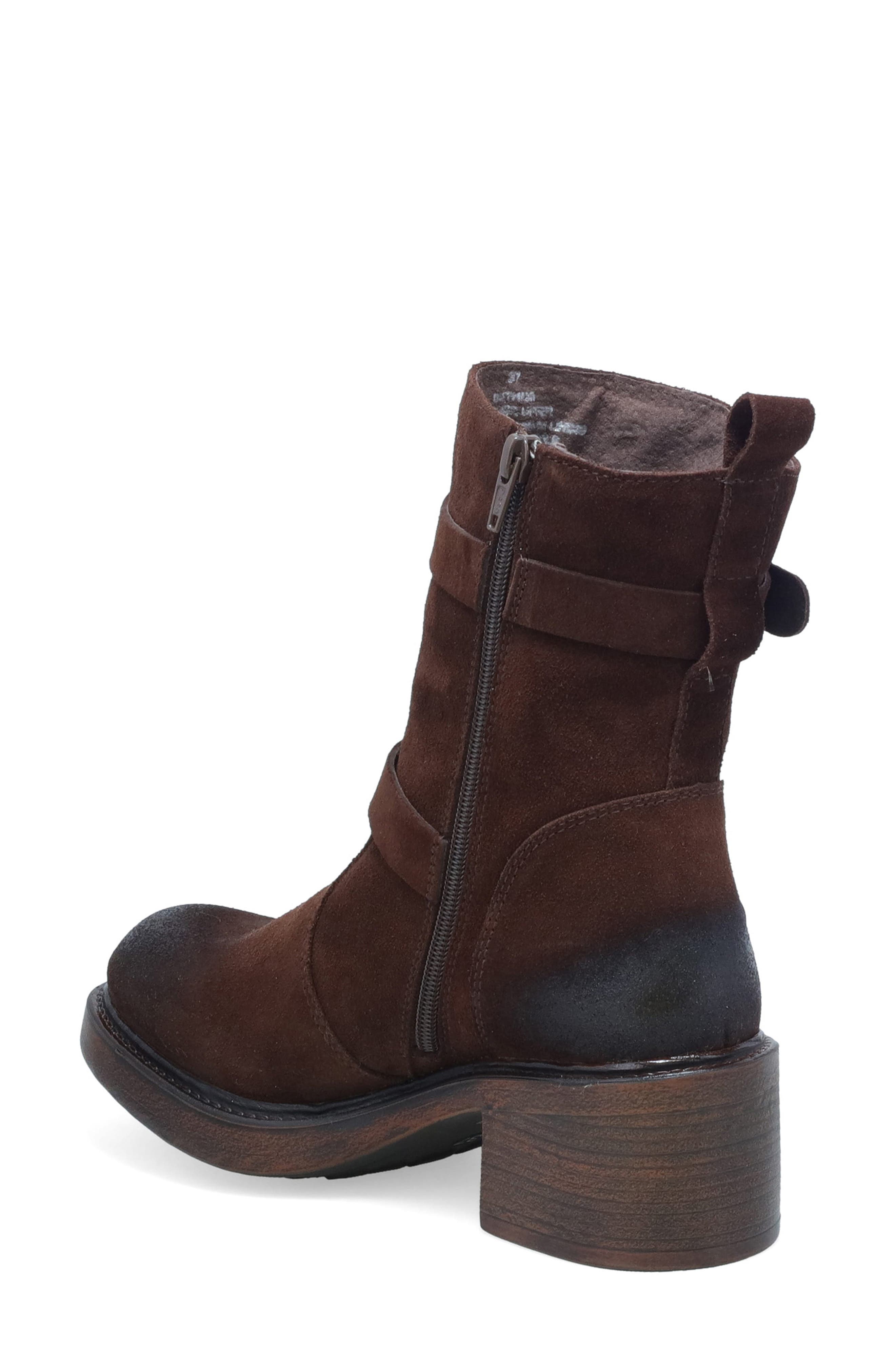 Bethani Moto Bootie, Alternate, color, BROWN SUEDE