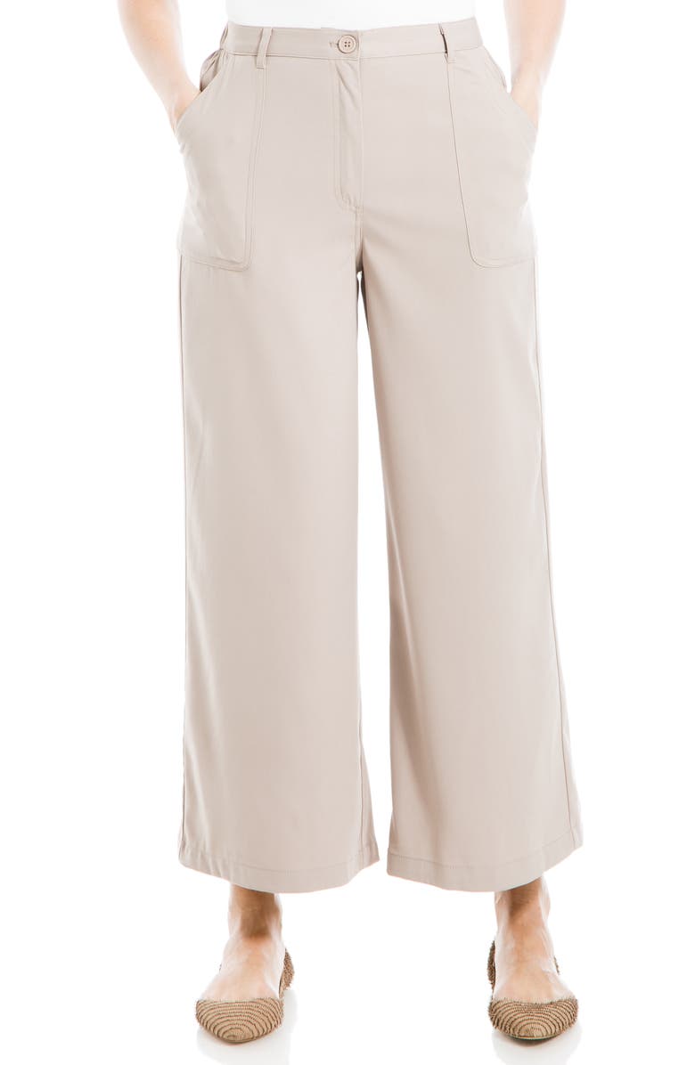 MAX STUDIO Crop Wide Leg Pants, Main, color, Cobbstne