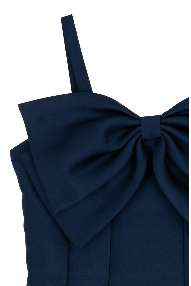 Kids' Bow Paneled Mikado Dress, Alternate, color, NAVY