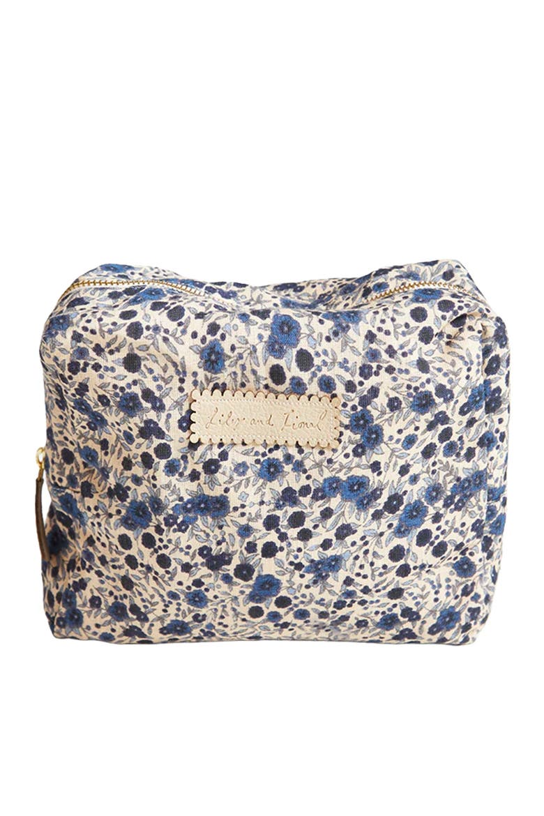 Print Wash Bag, Main, color, Navy