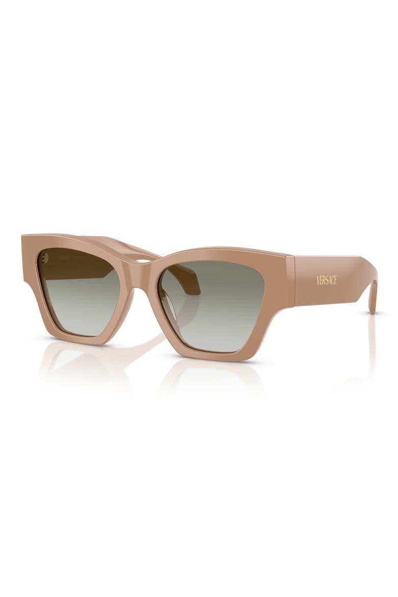 53mm Square Sunglasses, Alternate, color, SOLID CAMEL/ GREEN GRADIENT