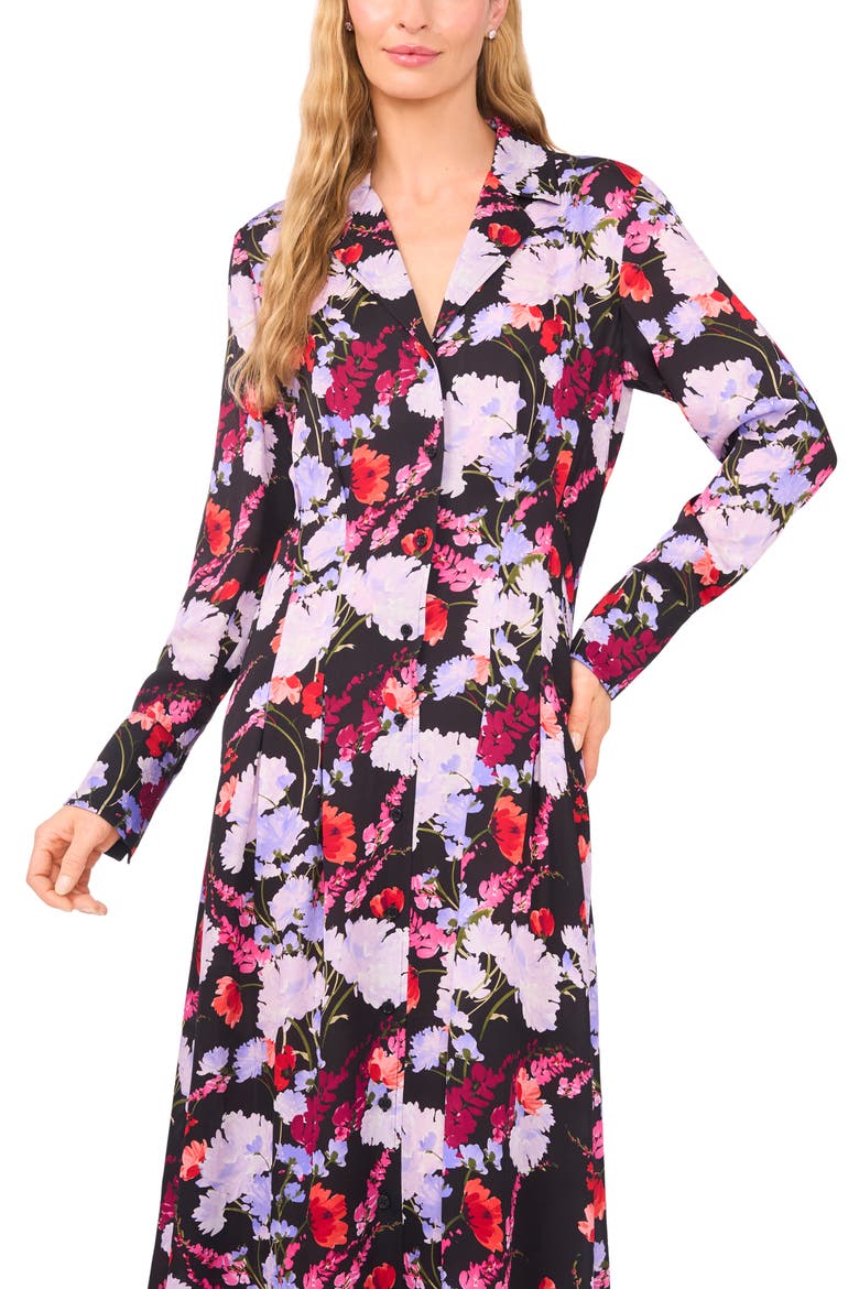 Marella Long Sleeve Shirtdress, Alternate, color, RICH BLACK