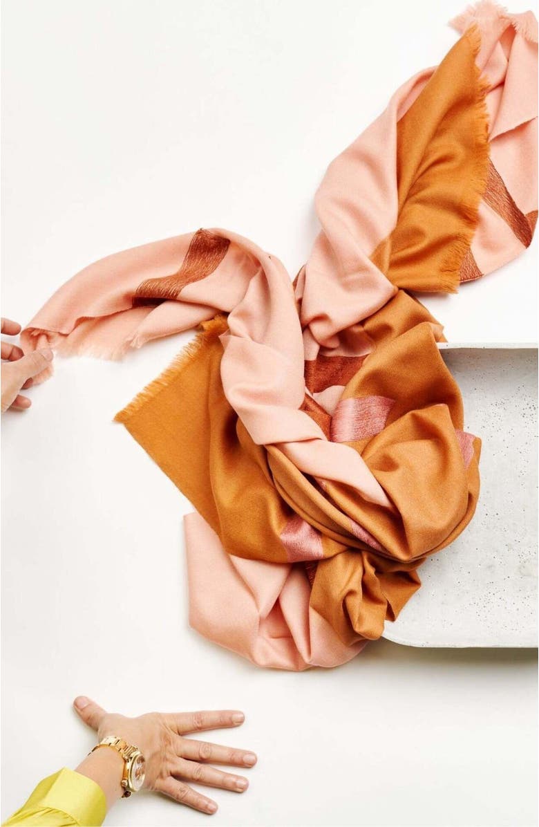 Studio Variously Soft Scarf, Alternate, color, Orange