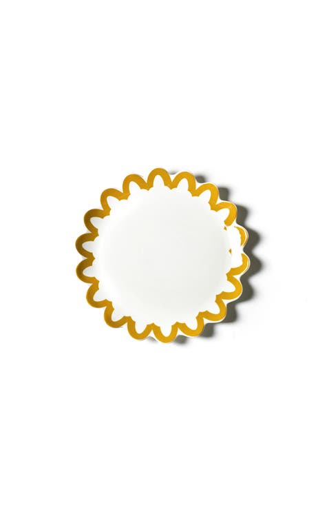 Brass Arabesque Trim Scallop Platter