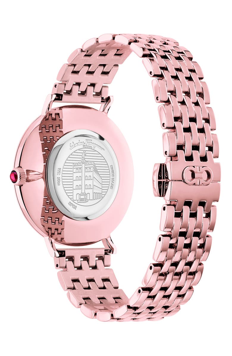 FERRAGAMO Salvatore Ferragamo Minuetto Diamond Bracelet Watch, 36mm, Alternate, color, 