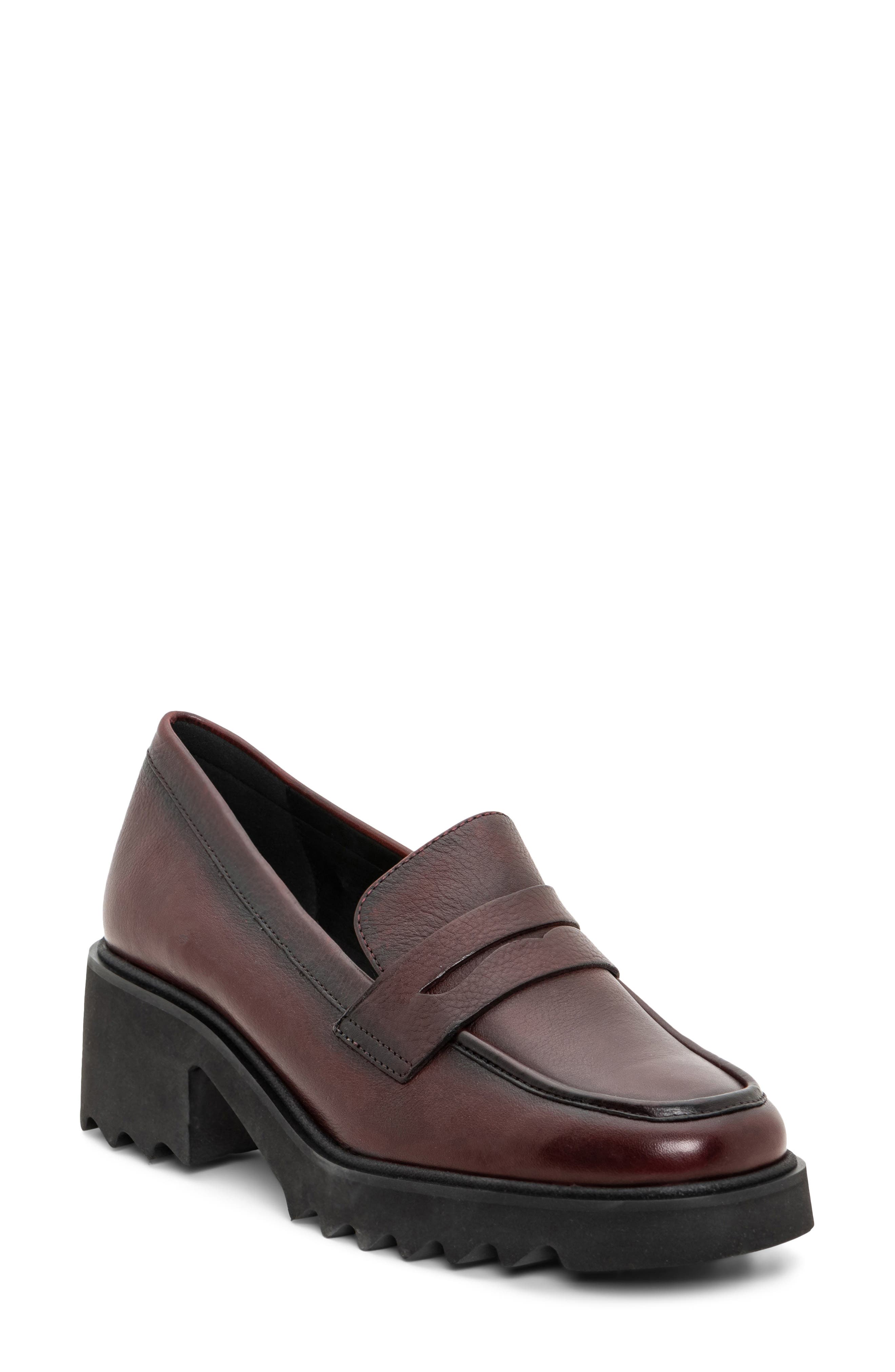 ara Prism Platform Penny Loafer, Main, color, Amarone