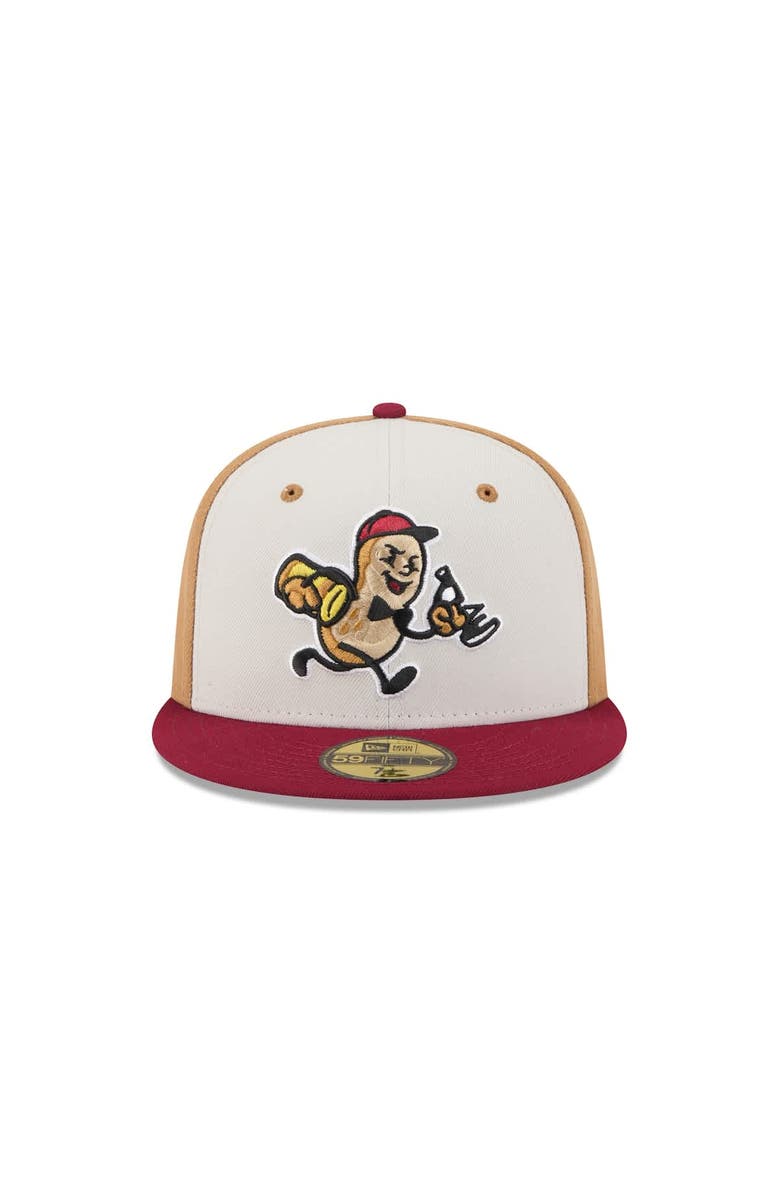 New Era Men's New Era Light Beige Montgomery Biscuits Theme Nights 59FIFTY Fitted Hat, Alternate, color, Light Beige