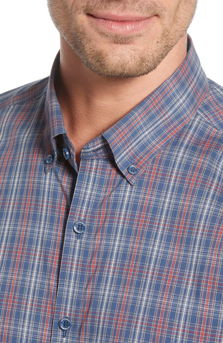 Cutter & Buck Soar Classic Fit Plaid Performance Button-Down Shirt, Alternate, color, 