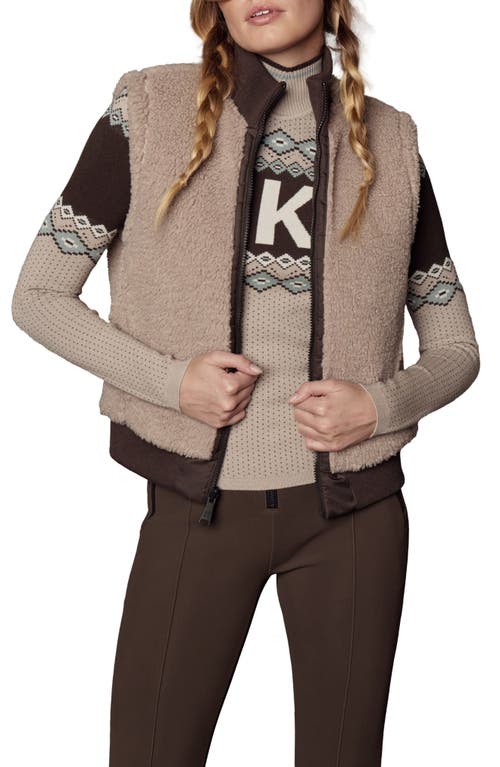 Alp N Rock Atlas Quilted & Faux Shearling Reversible Vest In Brown