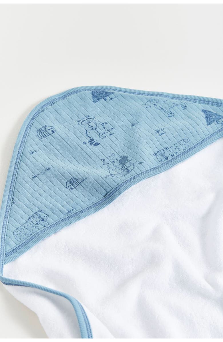 Babycottons Premium Cotton Ozy Small Hooded Towel For Infant, Alternate, color, White