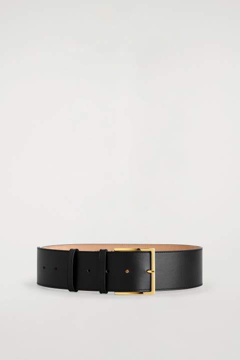 Low-waist Wide Leather Belt