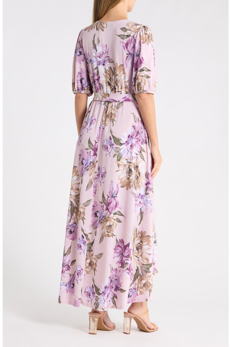 Faux Wrap Maxi Dress, Alternate, color, PURPLE FLORAL