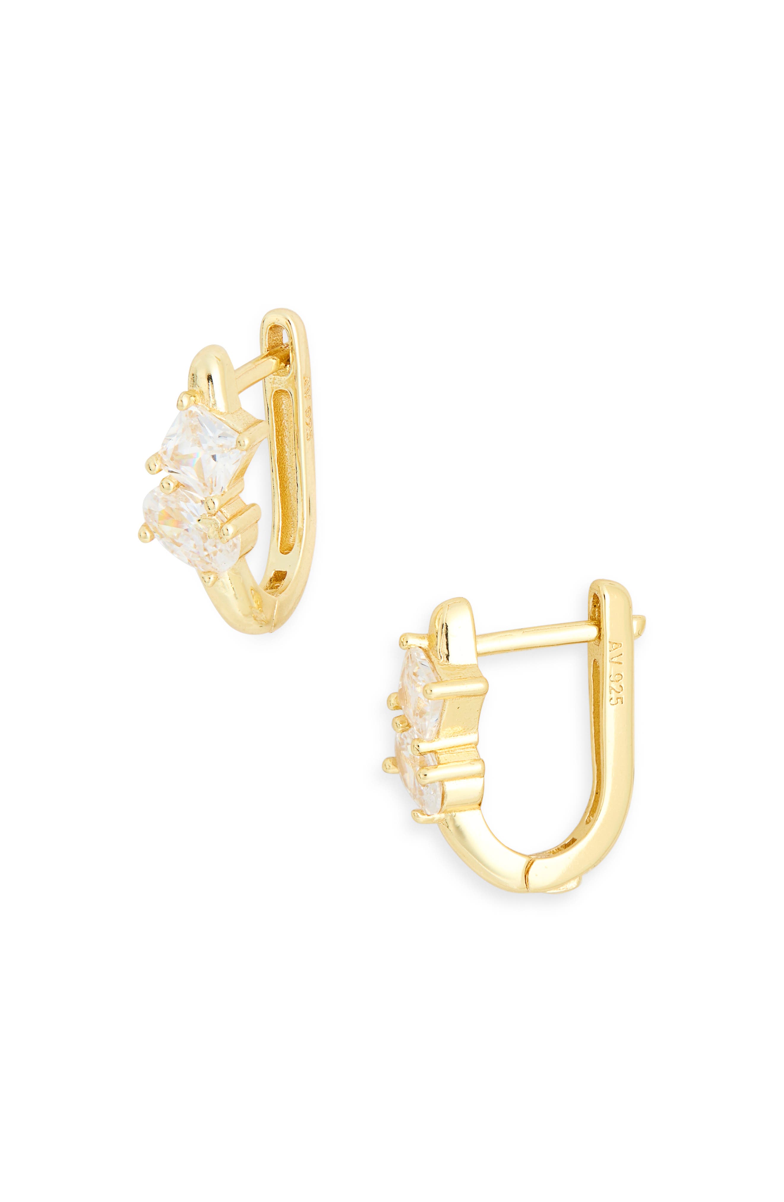 ARGENTO VIVO Cubic Zirconia Huggie Hoop Earrings