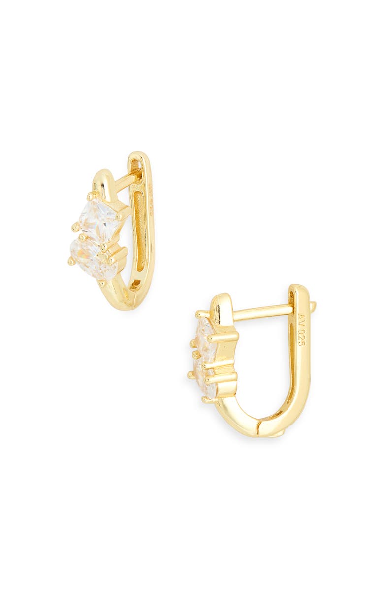 ARGENTO VIVO Cubic Zirconia Huggie Hoop Earrings, Main, color, Gold