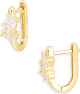 ARGENTO VIVO Cubic Zirconia Huggie Hoop Earrings