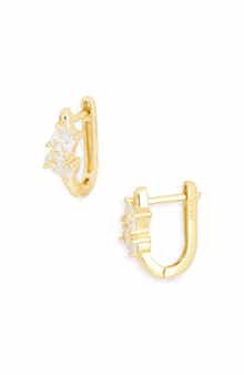 ARGENTO VIVO Cubic Zirconia Huggie Hoop Earrings
