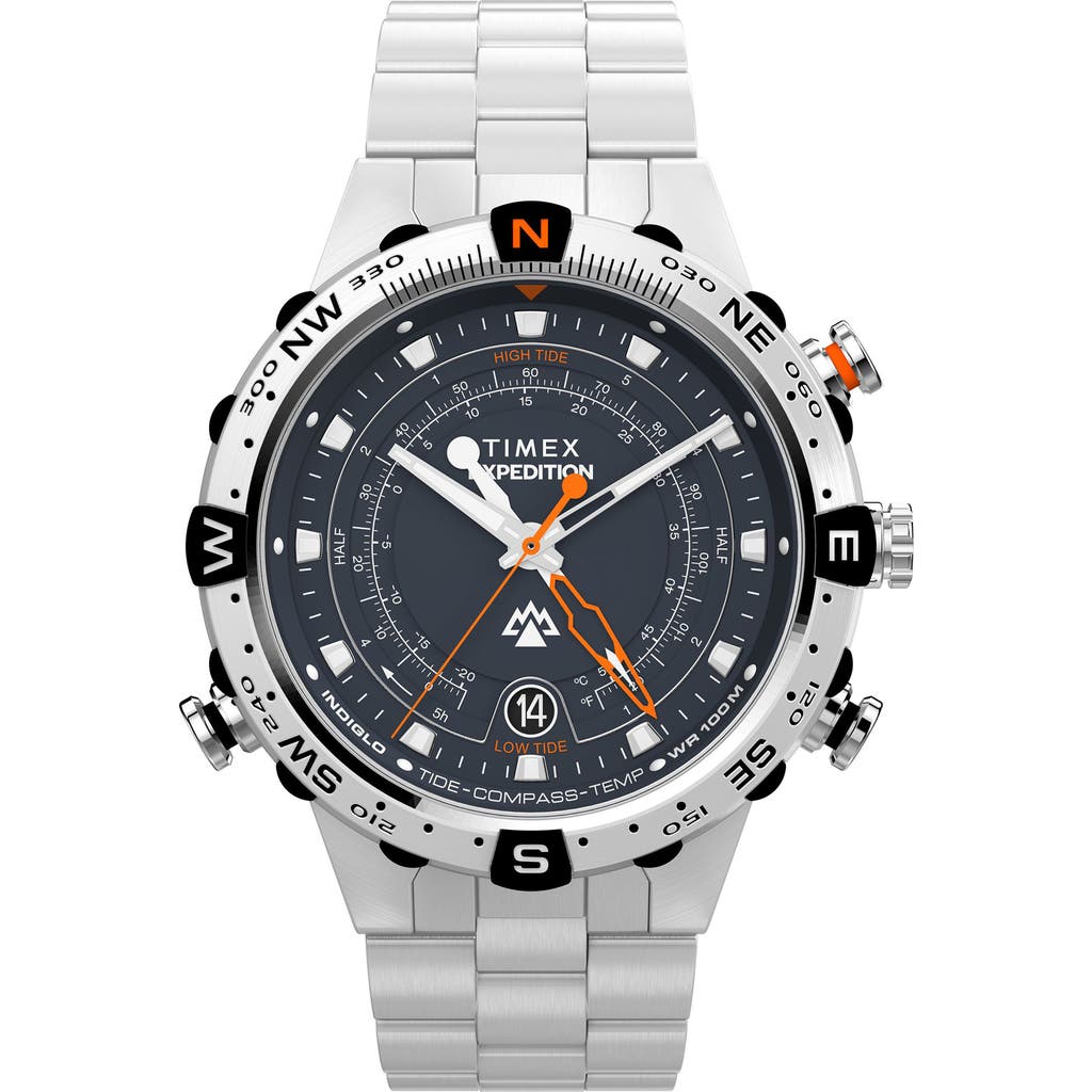 Timex Expedition Tide-temp-compass 45mm In Silver