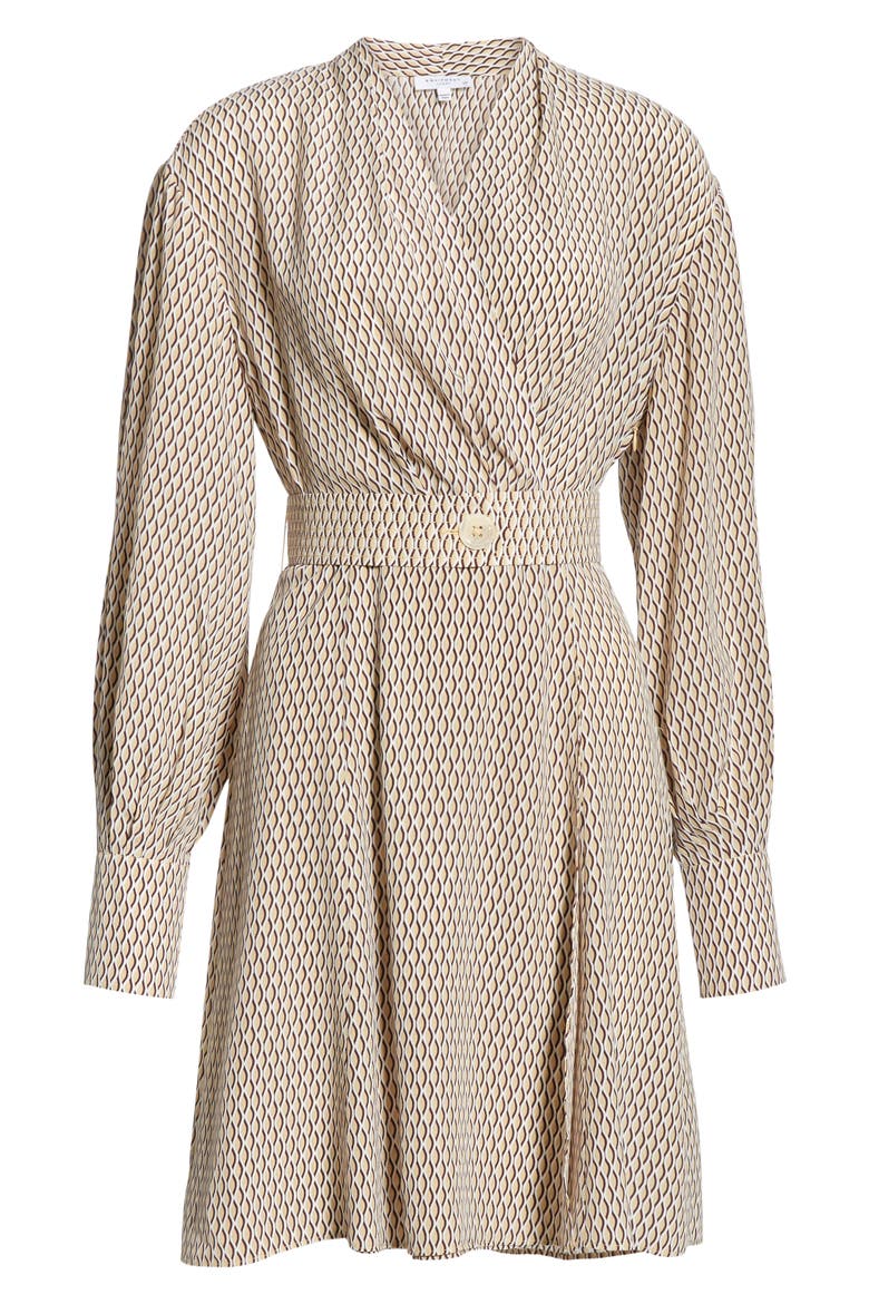 Fanetta Belted Faux Wrap Dress, Alternate, color, MULTI