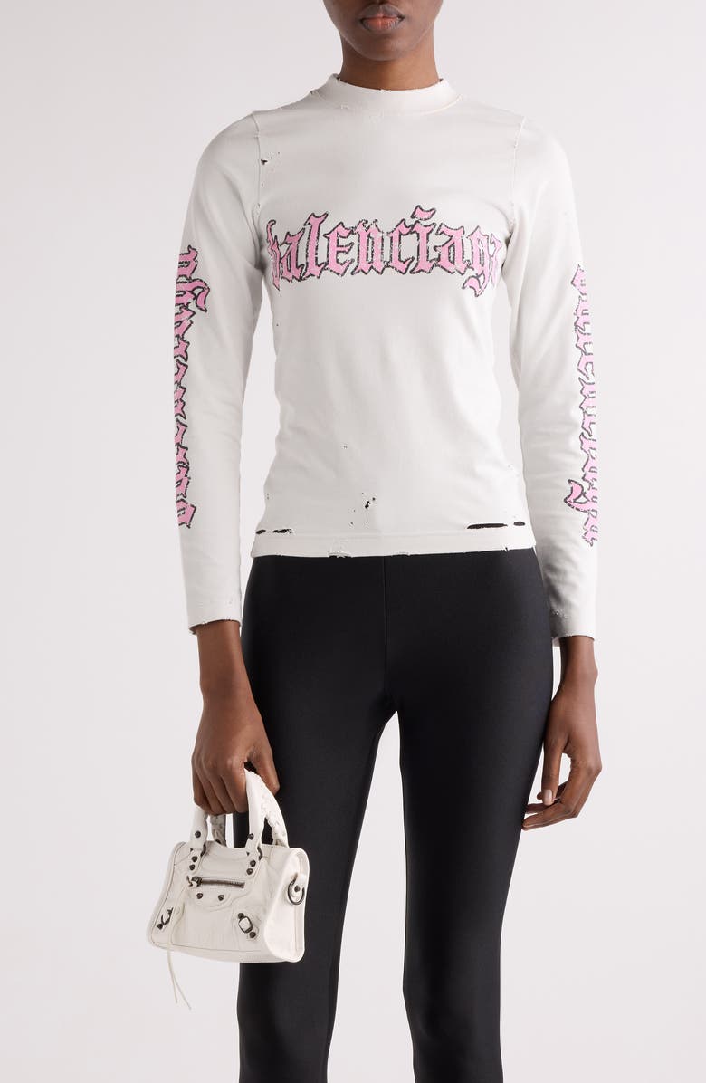 Balenciaga Nano Le City Leather Convertible Crossbody Bag, Alternate, color, 9104 White