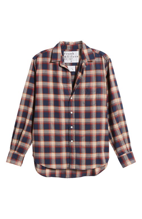 Frank & Eileen Barry Button Up Shirt In Rust/navy/red Plaid In Rust/navy/red Plaid