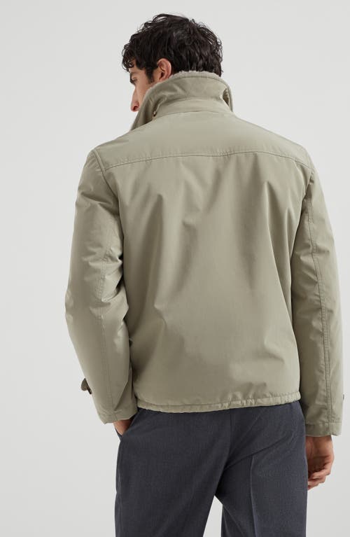 Brunello Cucinelli Button-fastening Jacket In Gray