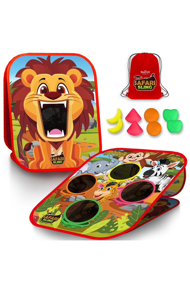 Swooc Games Safari Sling | 2-in-1 Bean Bag Toss Game for Kids, Main, color, Multicolored