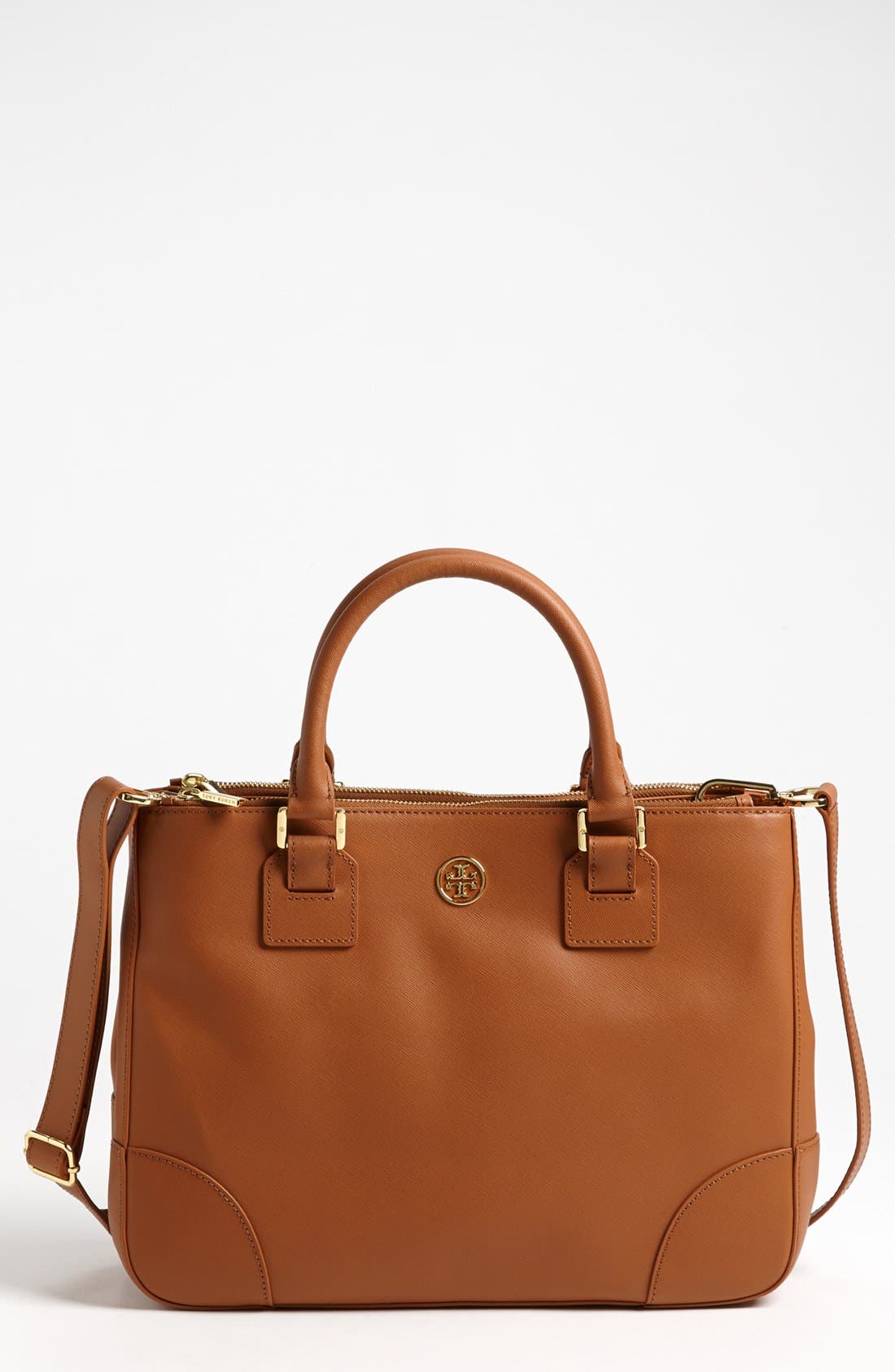 'Robinson' Double Zip Tote, Main, color, LUGGAGE