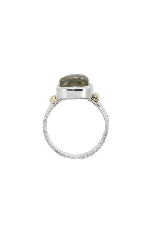 Ys Gems Labradorite Ring In Blue