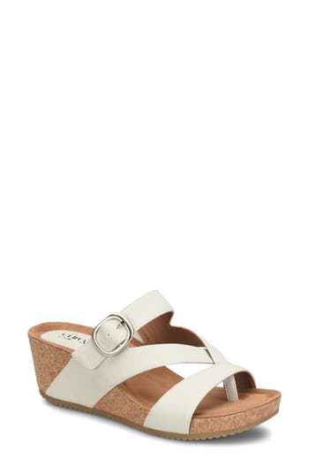 Eurosoft Emrie Platform Wedge Sandal In Beige
