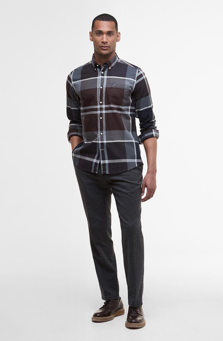 Barbour Dunoon Plaid Slim Fit Button-Down Shirt, Alternate, color, Midnight Oak Tartan