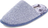 FLOOPI Aurora Knit Scuff Slipper with Faux Fur Lining