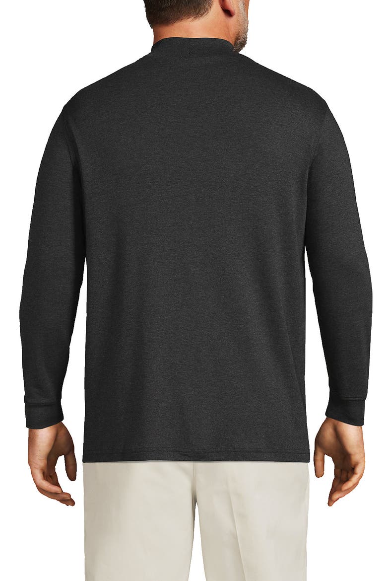 Cotton Supima Mock Turtleneck, Alternate, color, Dark Charcoal Heather