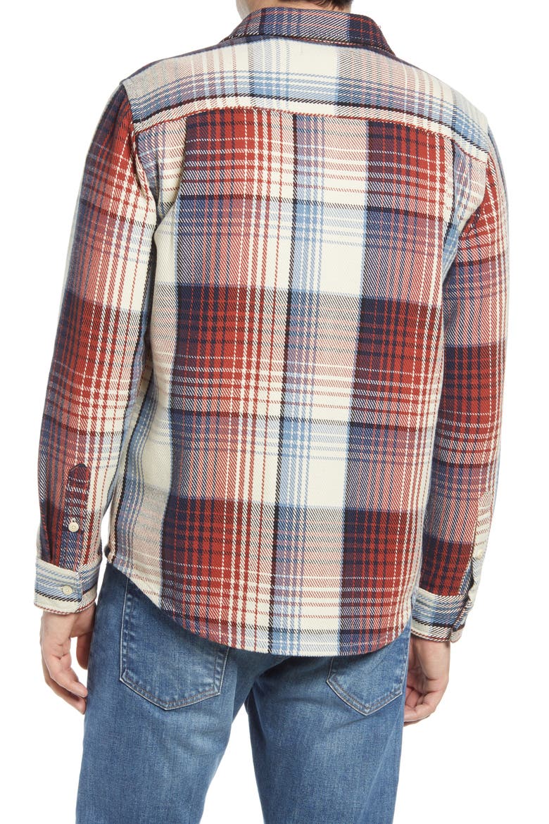 Blanket Cotton Twill Button-Up Shirt, Alternate, color, HENNA ROGUE PLAID