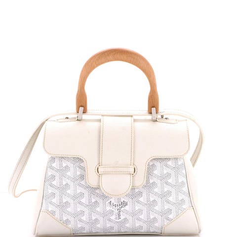 Saigon Top Handle Bag Coated Canvas with Leather Mini