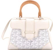 Pre-Owned Goyard Saigon Top Handle Bag Coated Canvas with Leather Mini