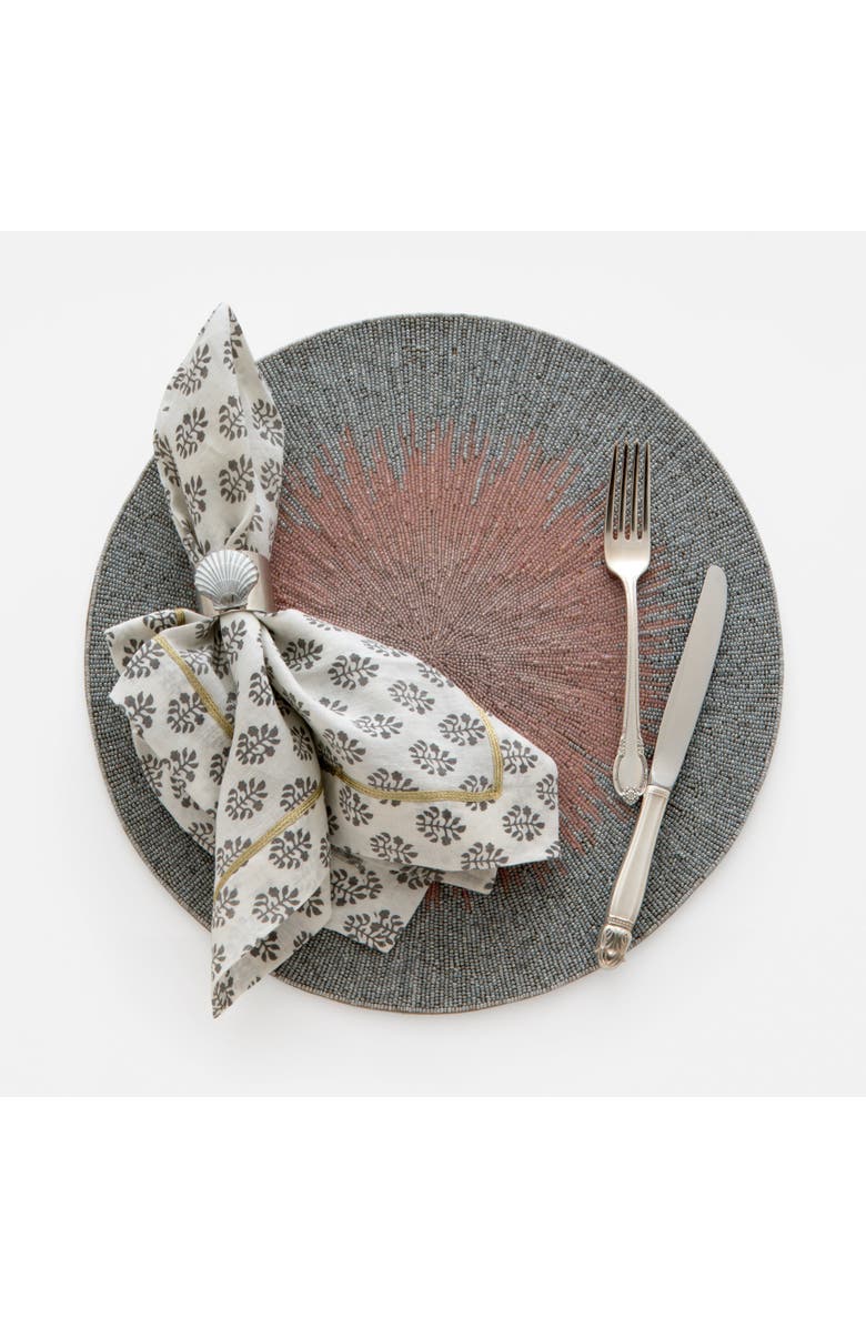 Joanna Buchanan Painted shell napkin rings, set of two, Alternate, color, White